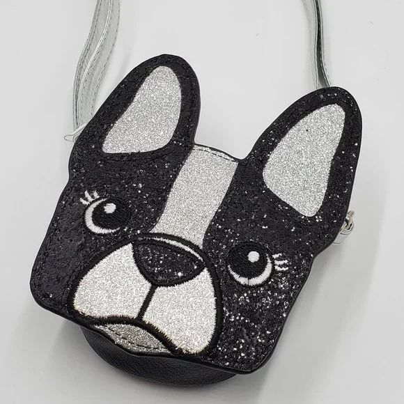 Justice Glitter Boston Terrier Mini Cross Body Bag - Picture 13 of 14